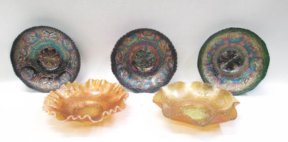 FIVE FENTON "DRAGON AND LOTUS"