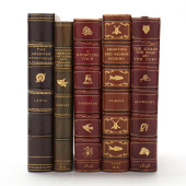 FIVE FINELY BOUND SPORTING BOO