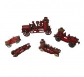 FIVE FIRE FIGHTING VEHICLE TOY