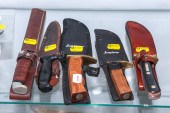 FIVE FIXED BLADE KNIVES Includ