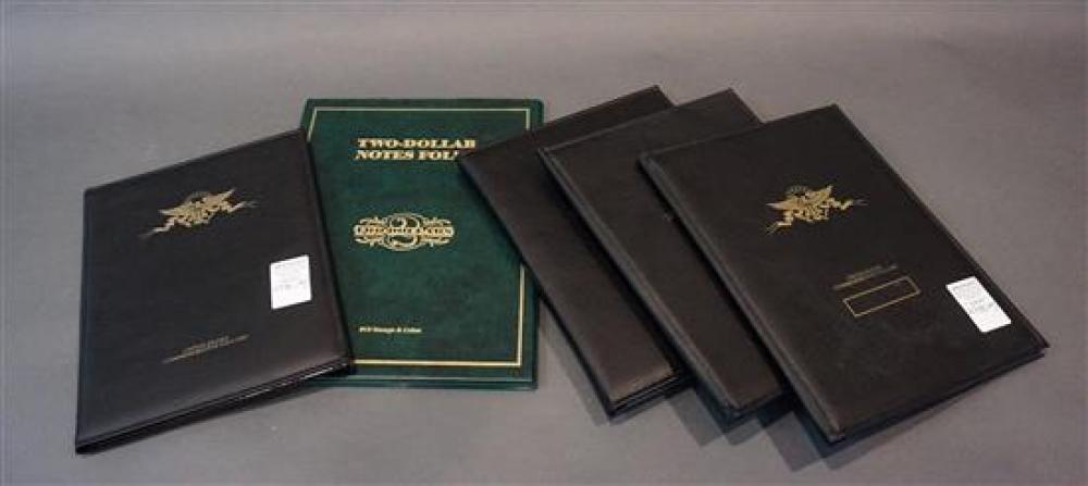 FIVE FOLIOS OF U.S. COINS AND
