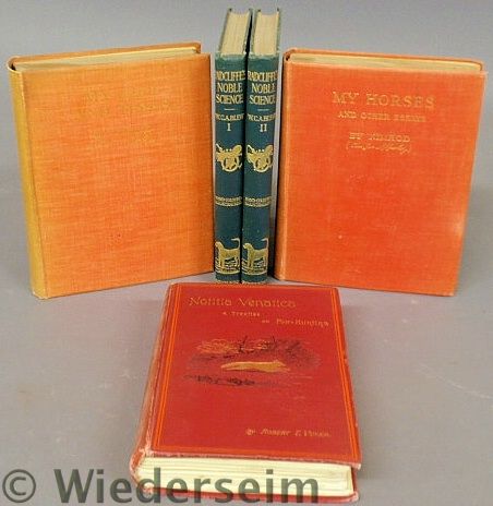 Five foxhunting and equine books-