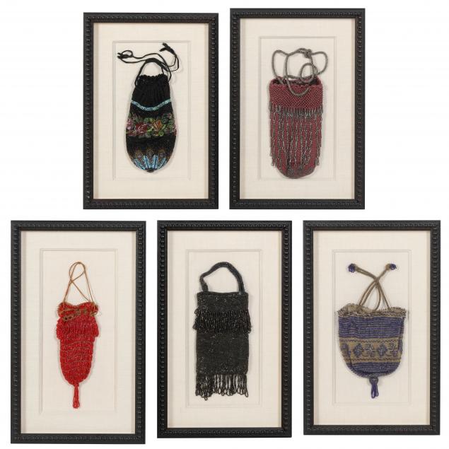 FIVE FRAMED ANTIQUE AND VINTAGE