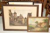 FIVE FRAMED ASSORTED PRINTS In