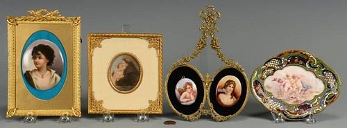 FIVE FRAMED MINIATURE