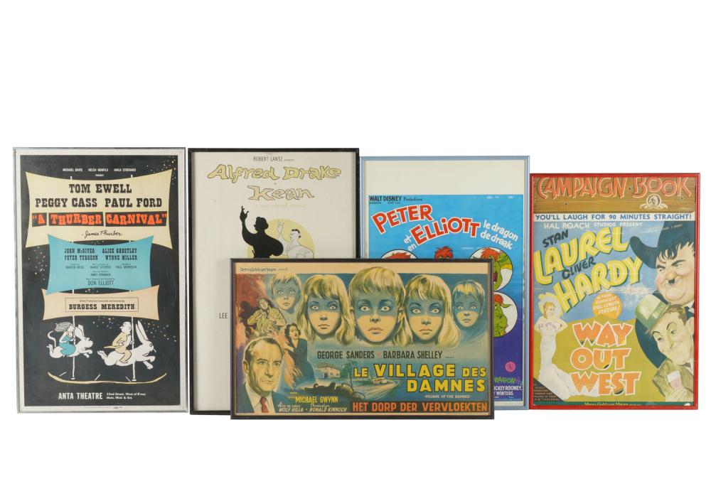 FIVE FRAMED MOVIE POSTERSCondition: