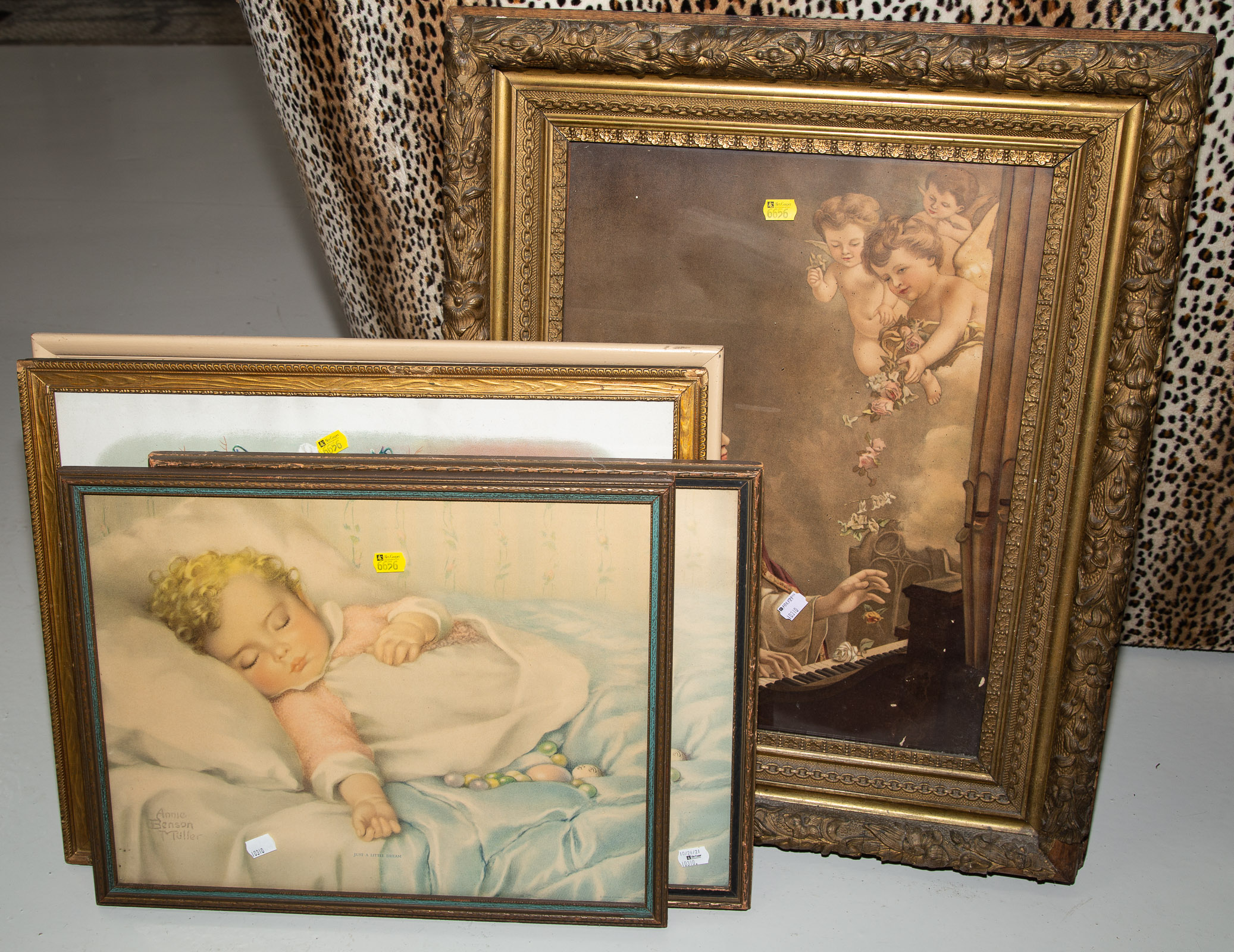 FIVE FRAMED PRINTS Includes Annie