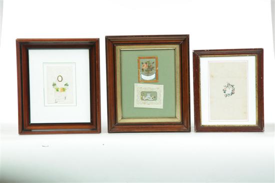 FIVE FRAMED VALENTINES.  American