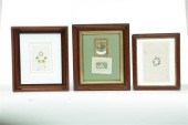 FIVE FRAMED VALENTINES.  Ameri