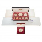 FIVE FRANKLIN MINT WORLD PROOF