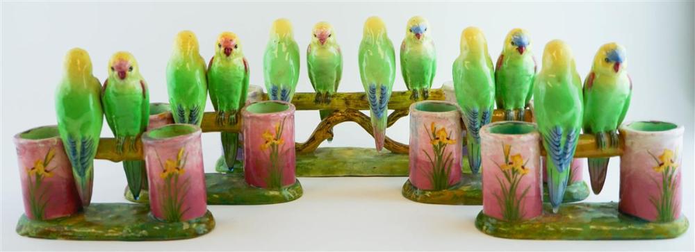 FIVE FRENCH MAJOLICA DOUBLE