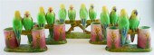 FIVE FRENCH MAJOLICA DOUBLE VA
