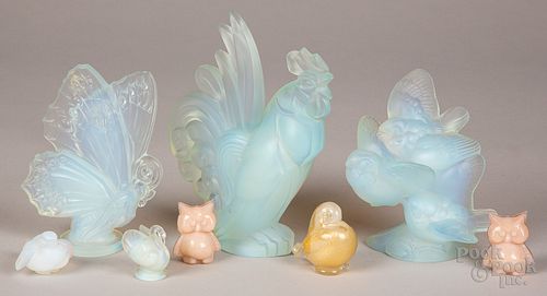 FIVE FRENCH SABINO GLASS