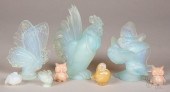 FIVE FRENCH SABINO GLASS FIGUR