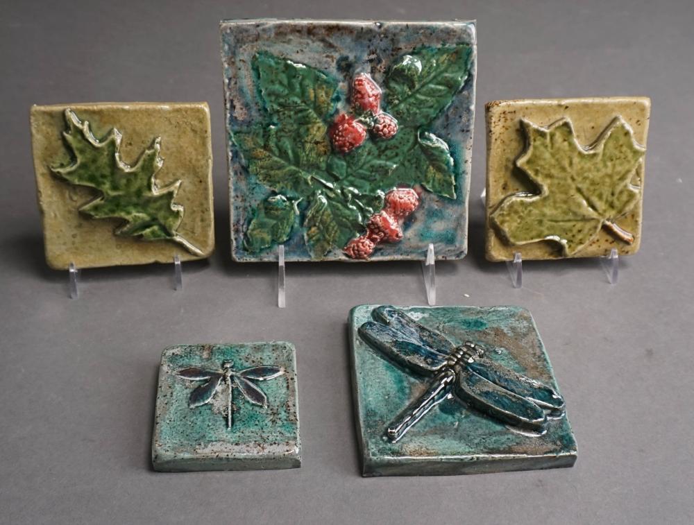 FIVE FRESH FISH GLAZED TILES,