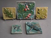 FIVE FRESH FISH GLAZED TILES,