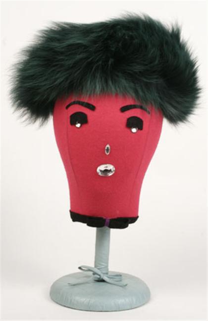 Five fur pillbox-type hats