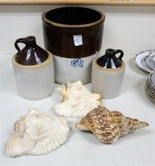 FIVE GALLON STONEWARE CROCK, T
