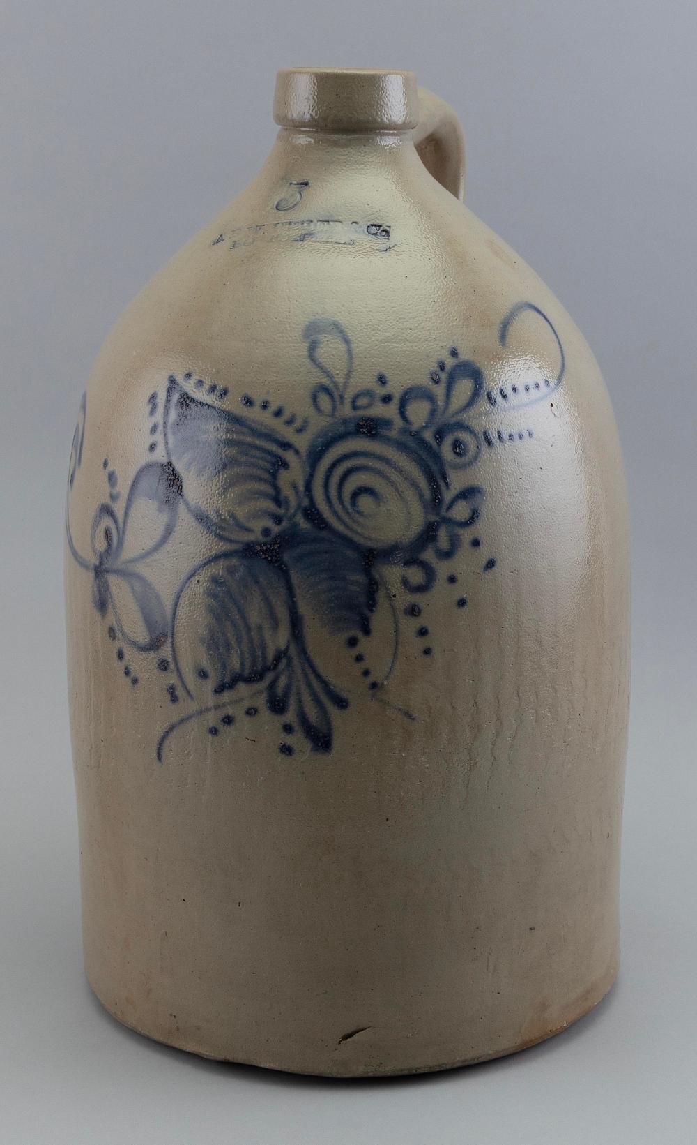 FIVE-GALLON STONEWARE JUG MID- TO