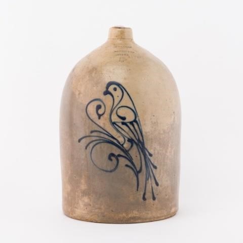 FIVE-GALLON STONEWARE MERCHANT JUG,
