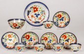 FIVE GAUDY DUTCH SINGLE ROSE C