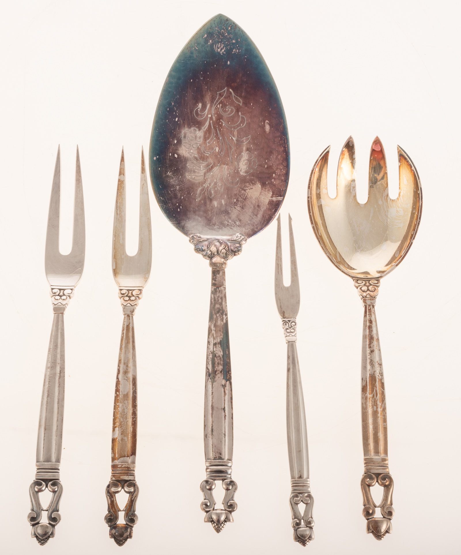 FIVE GEORG JENSEN STERLING
