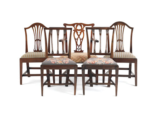 Five George III mahogany and