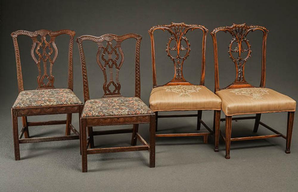 FIVE GEORGE III STYLE MAHOGANY