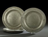 Five Georgian Pewter Plates,