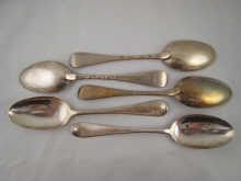 Five Georgian silver Hanoverian
