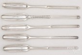 FIVE GEORGIAN SILVER MARROW SC