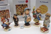 FIVE GERMAN HUMMEL PORCELAIN F