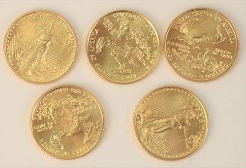 FIVE GOLD EAGLES, $5, 2004, 1/10