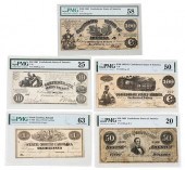 FIVE GRADED CIVIL WAR ERA SOUT