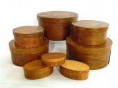 Five graduated wooden pantry b