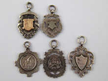 Five hallmarked silver athletics