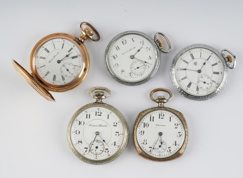 FIVE HAMPDEN & DUEDER WATCH CO.