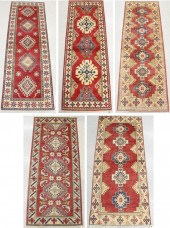 FIVE HAND KNOTTED ORIENTAL ARE
