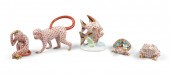 FIVE HEREND PORCELAIN FIGURES