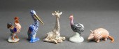FIVE HEREND PORCELAIN MINIATUR