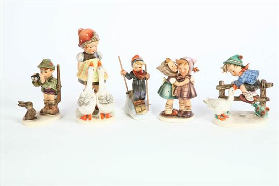 FIVE HUMMEL FIGURES. Barnyard
