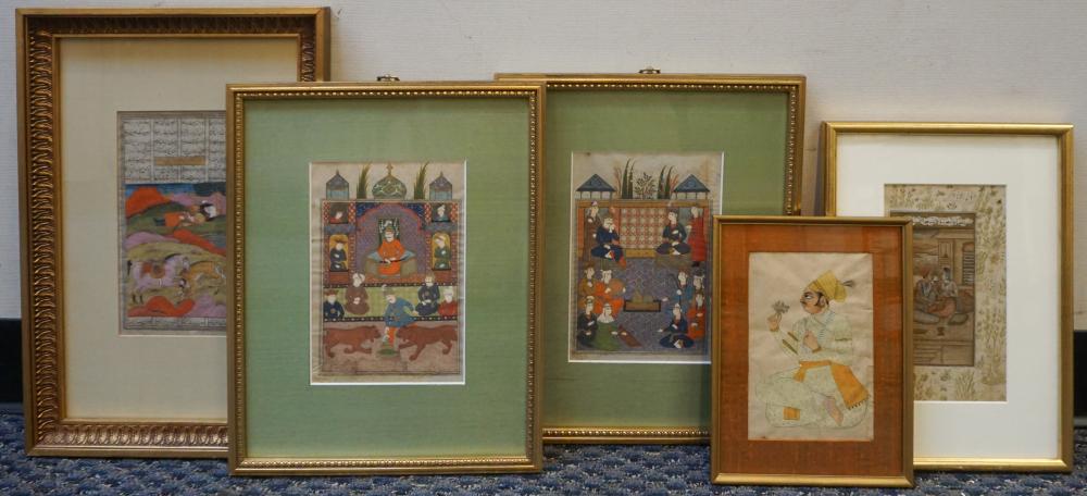 FIVE INDIAN AND PERSIAN ILLUMINATED