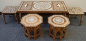 FIVE INDO-PERSIAN INLAID FRUIT