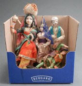 FIVE INTERNATIONAL CLOTH DOLLS