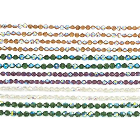 Five Iridescent Faceted Crystal