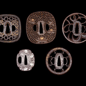 Five Iron Tsuba 19TH CENTURY