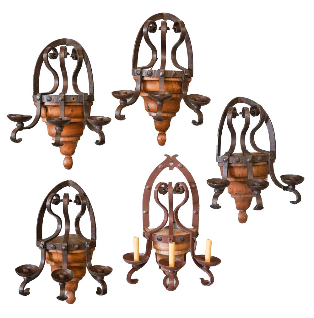 FIVE IRON & WOOD WALL LIGHTSone