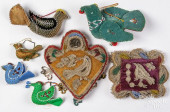 FIVE IROQUOIS INDIAN BEADED BI