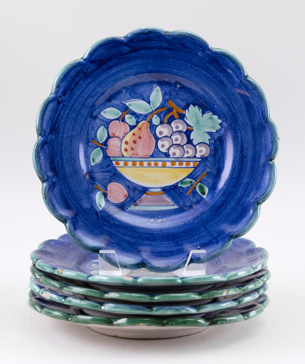 FIVE ITALIAN MAJOLICA PLATES 20TH