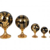 Five Italian Parcel-Gilt and B